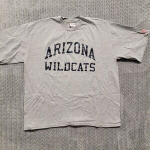 Vintage Official Wildcat Wear T Shirt‎ Arizona Wildcats Spellout Gray 2XL